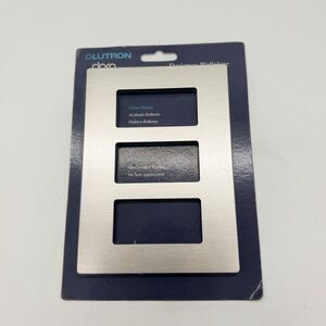 Lutron Claro CW-3-SS 3 Gang Screwless Decorator Wallplate Stainless Steel New